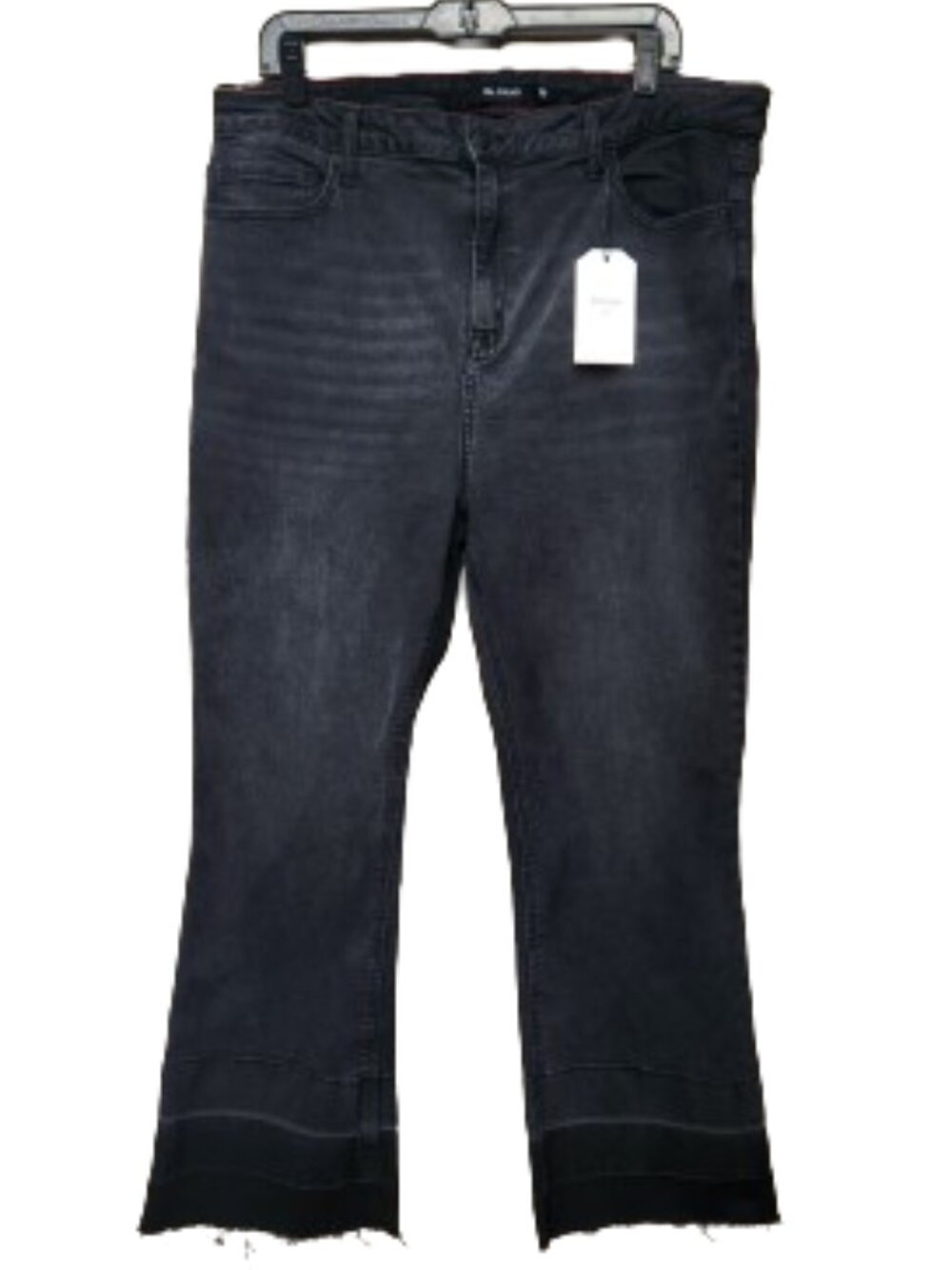 Ms. Cello Plus Black Jeans NWT Slim Bootcut Raw Hem Cotton Blend